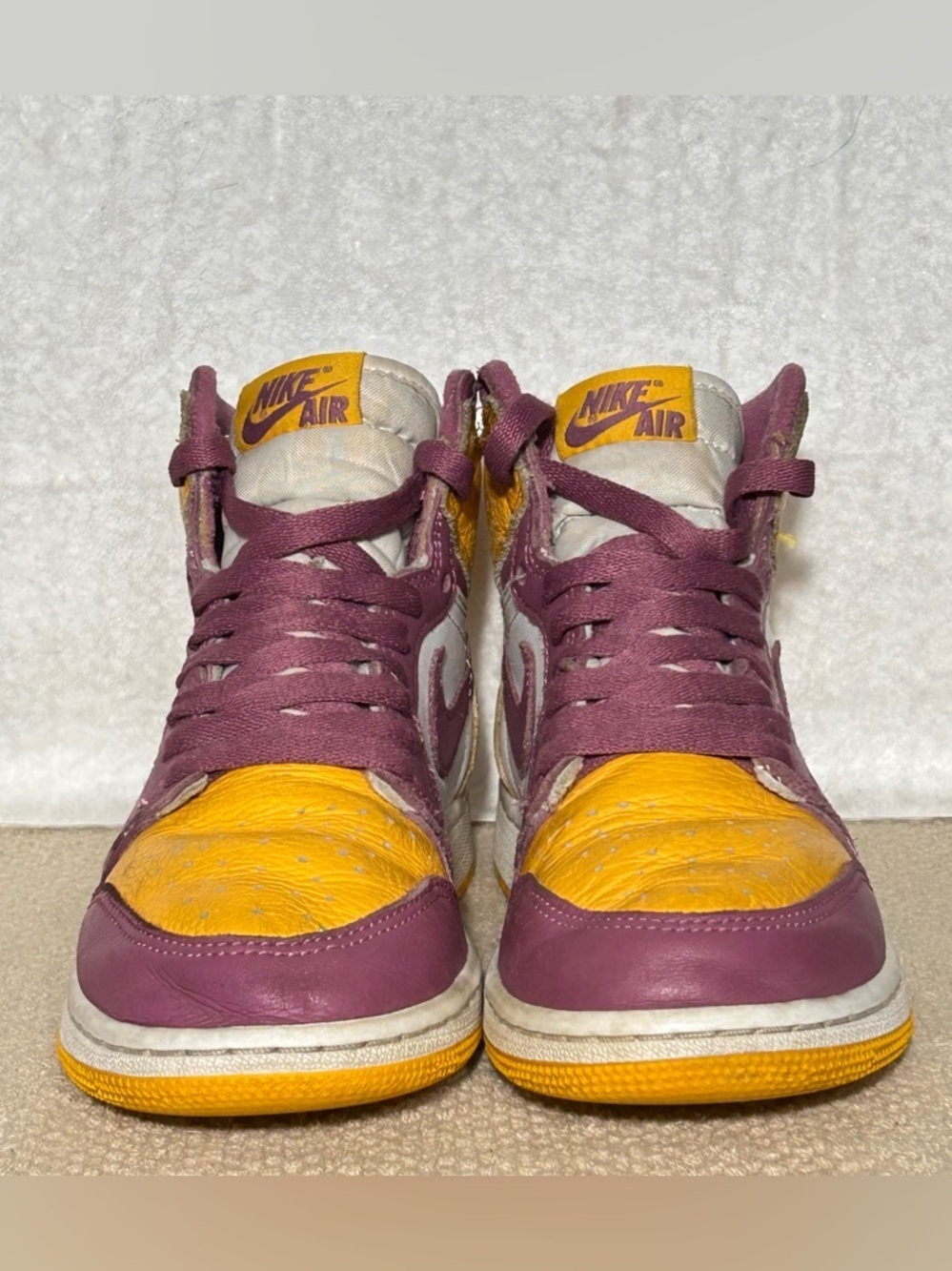 Nike Air Jordan 1 Retro High OG Brotherhood Leather Sneakers Shoes Kids SZ 4.5Y - Picture 3 of 13